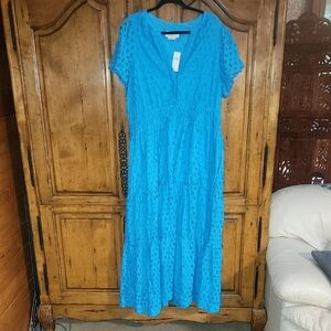 Anthropologie The Sometset Maxi Dress NWT  Sz 22 Blue